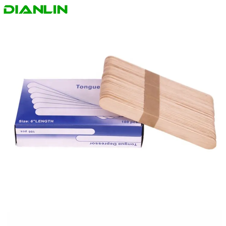 200mm Medical Surgical Dental Disposable Wooden Spatula