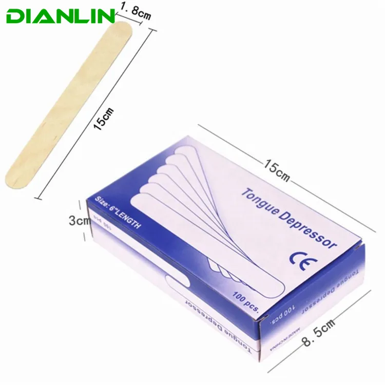 200mm Medical Surgical Dental Disposable Wooden Spatula