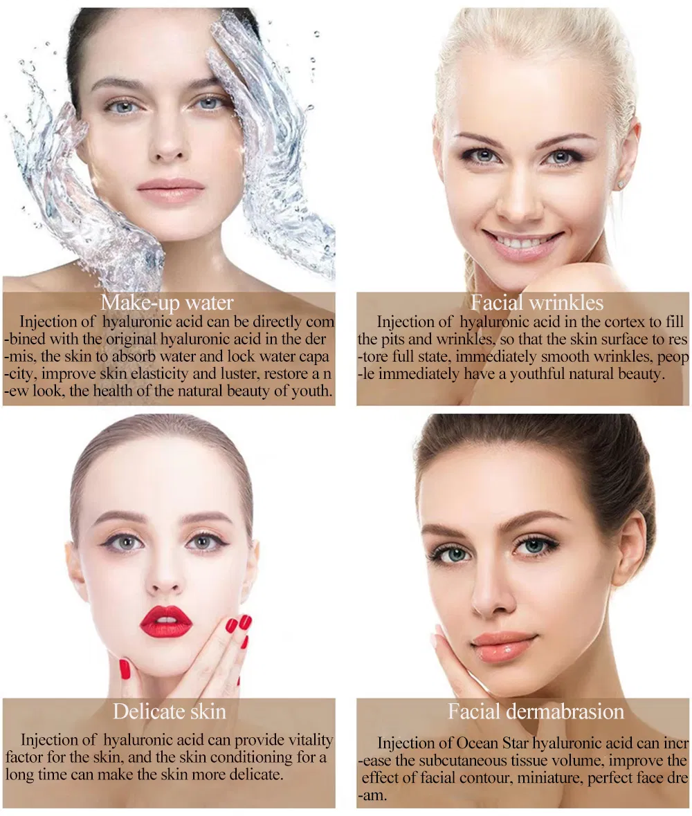 2021 Ocean Star Injectable Hyaluronic Acid Serum Derm 1ml Fine. Deep for Lips