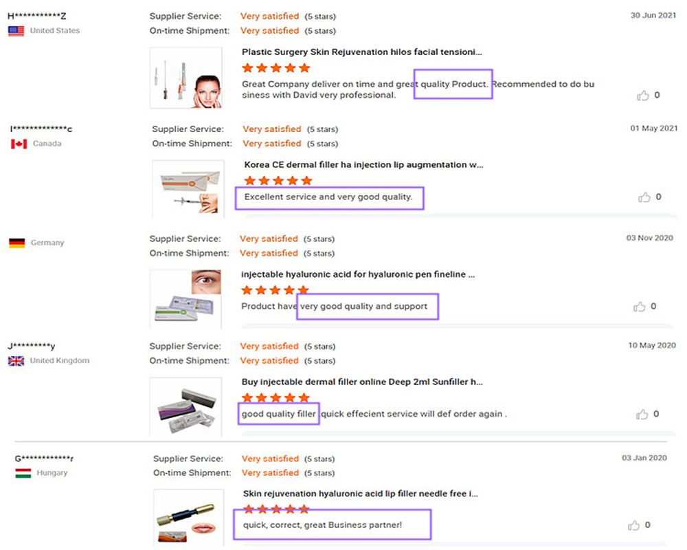 2ml Deep High Quality Hyaluronic Acid Dermal Injection Nose Chin Filler