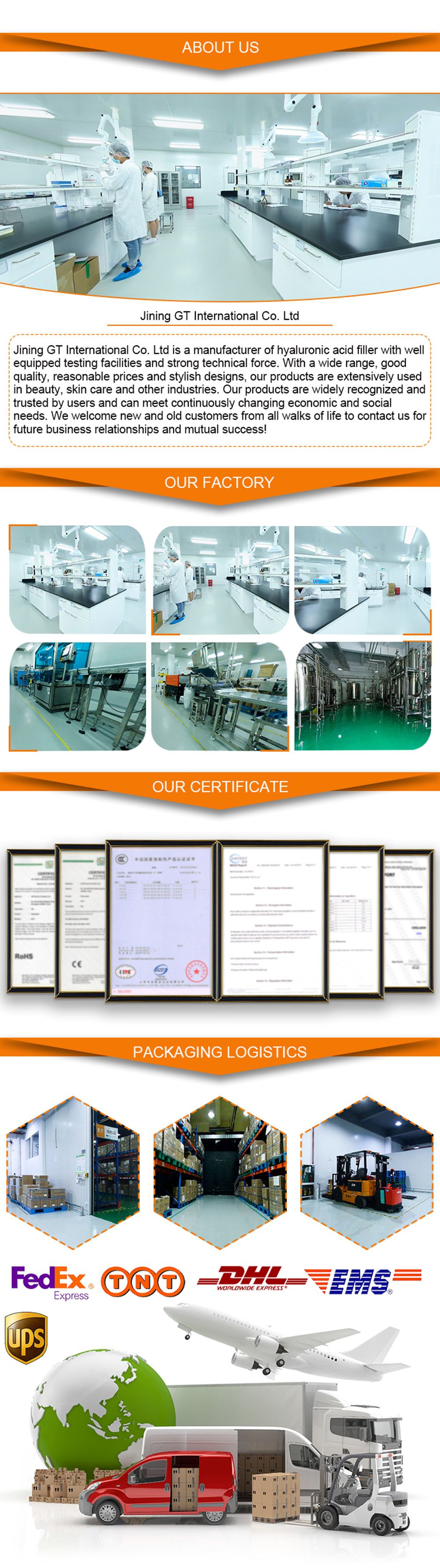 2ml Deep High Quality Hyaluronic Acid Dermal Injection Nose Chin Filler