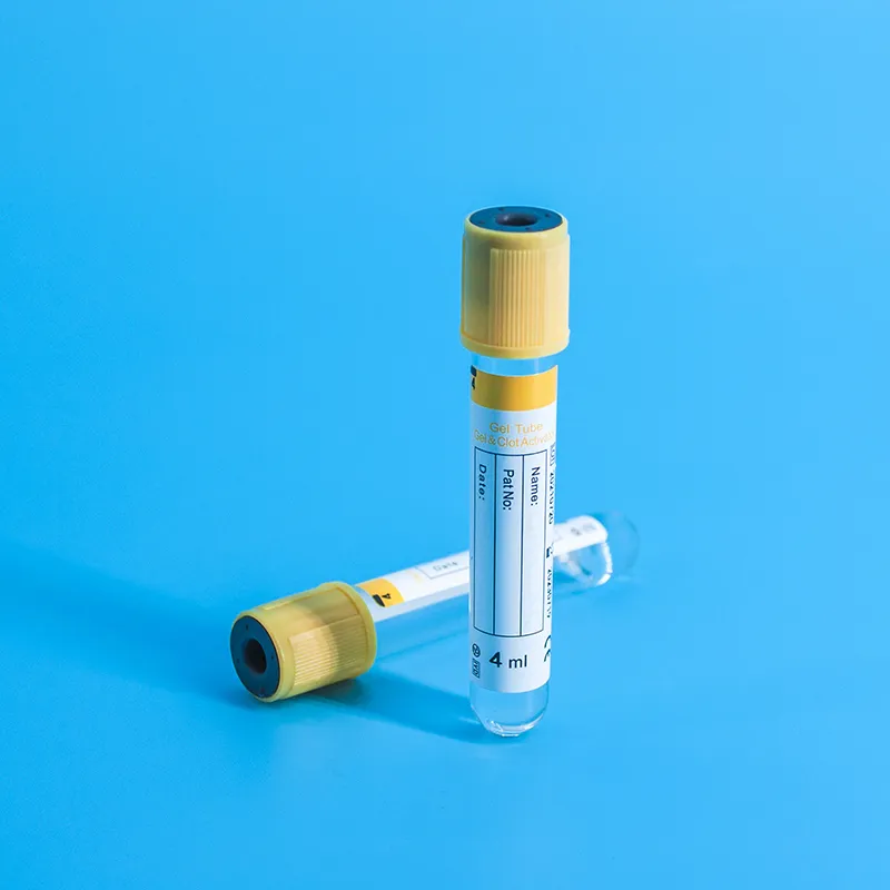 3, 4, 5ml Gel&Clot Activator Tube Medical Vacuum Blood Collection Tube Pet Plastic