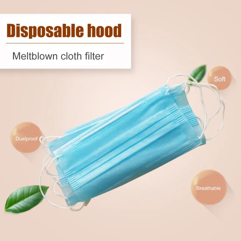 3 Layer Protections Preventing Bacteria Dust-Free Non-Woven Fabrics Face Mask