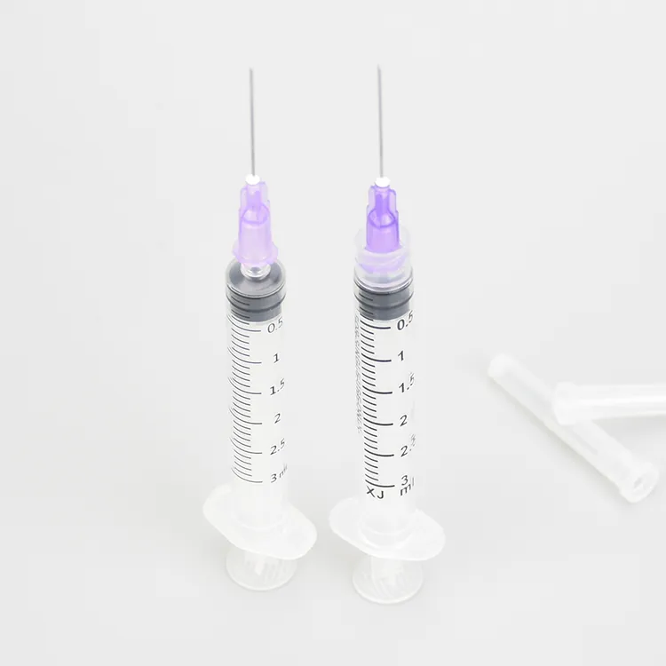 3ml Medical Disposable Safety Syringe Ad Syringe Plastic Syringe Vaccine Syringe with Needle