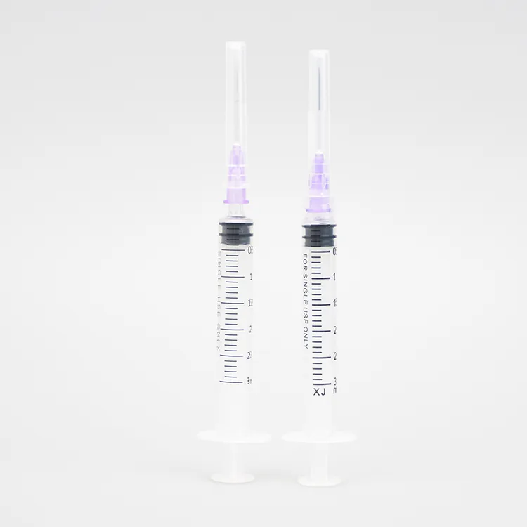 3ml Medical Disposable Safety Syringe Ad Syringe Plastic Syringe Vaccine Syringe with Needle