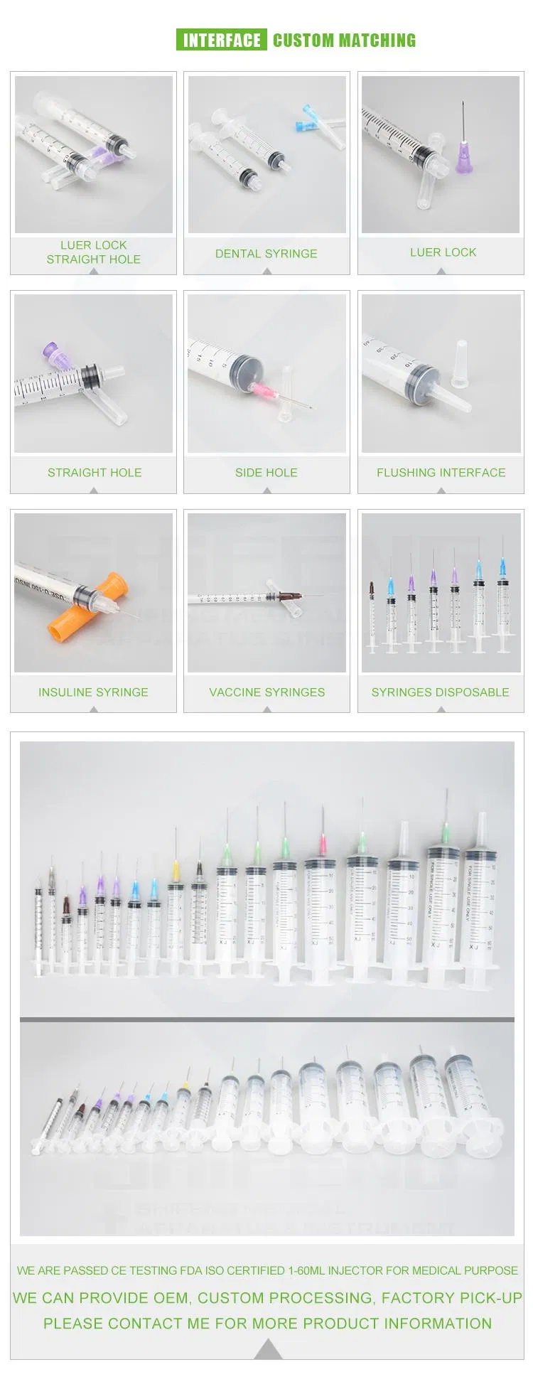3ml Medical Disposable Safety Syringe Ad Syringe Plastic Syringe Vaccine Syringe with Needle