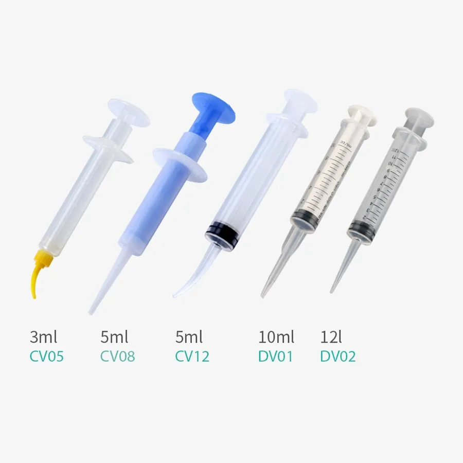 3ml to 12ml Disposable Plastic Oral Irrigating Syringes with Curved Tip