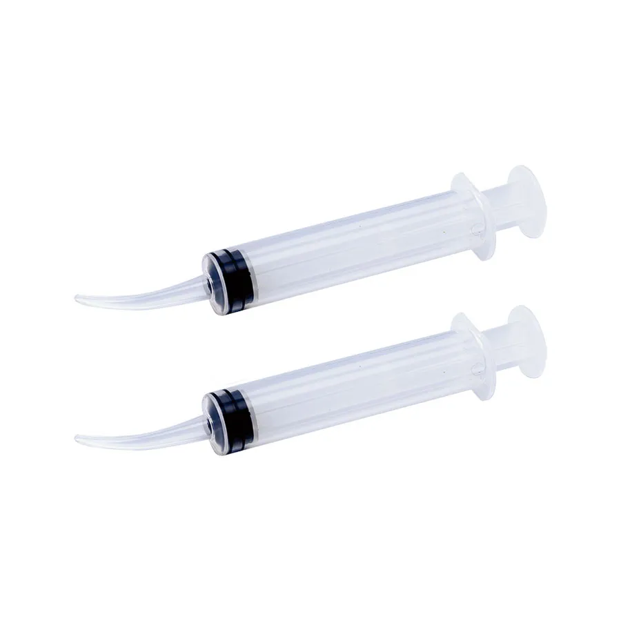 3ml to 12ml Disposable Plastic Oral Irrigating Syringes with Curved Tip