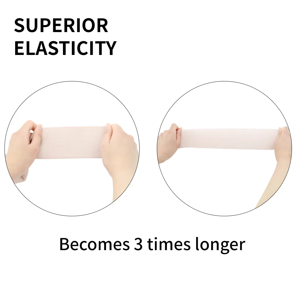 4 Sizes Soft Compression Crepe Bandages Elastic Bandage Compression Wrap for Leg Sprain with Bandage Clips
