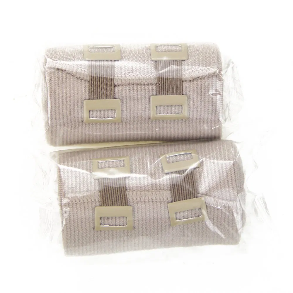 4 Sizes Soft Compression Crepe Bandages Elastic Bandage Compression Wrap for Leg Sprain with Bandage Clips