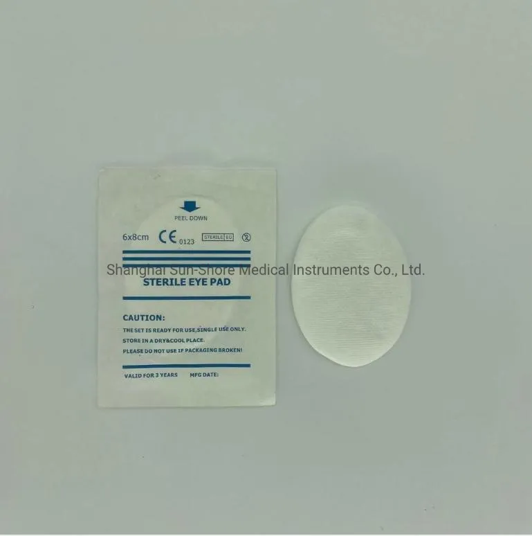 6*8cm Adhesive Nonwoven Soft Medical Use Sterile Eye Pads