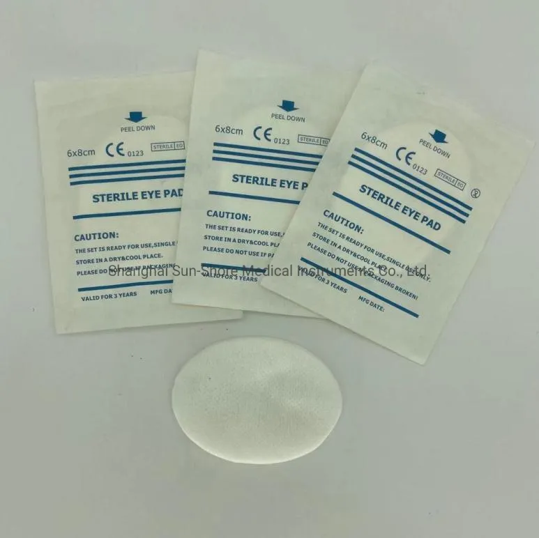 6*8cm Adhesive Nonwoven Soft Medical Use Sterile Eye Pads