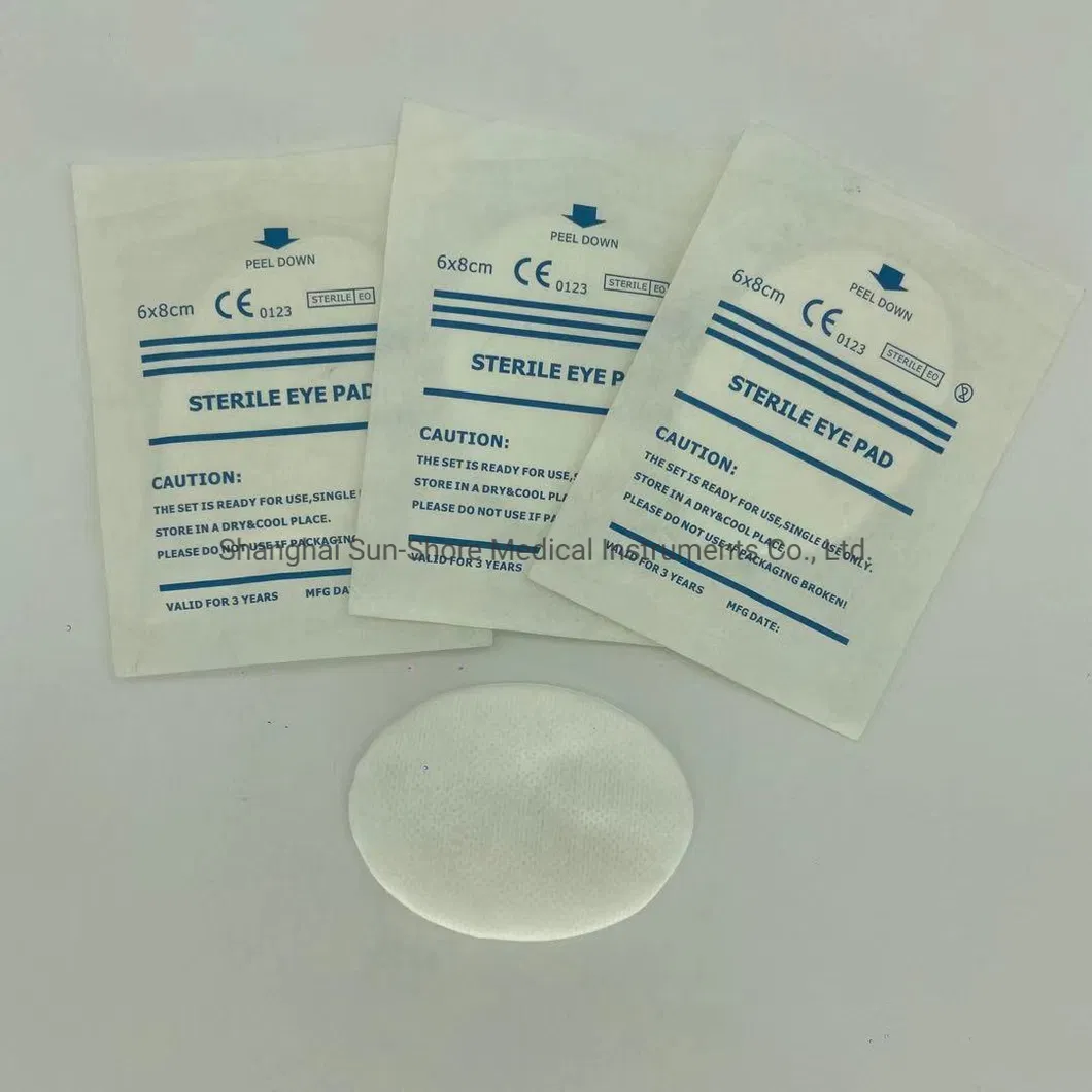 6*8cm Adhesive Nonwoven Soft Medical Use Sterile Eye Pads