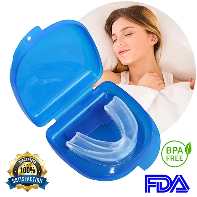 Anti Snoring Apnea Sleep Aid Mouthpiece Silicone Plastic Snore Stopper Mouthguard