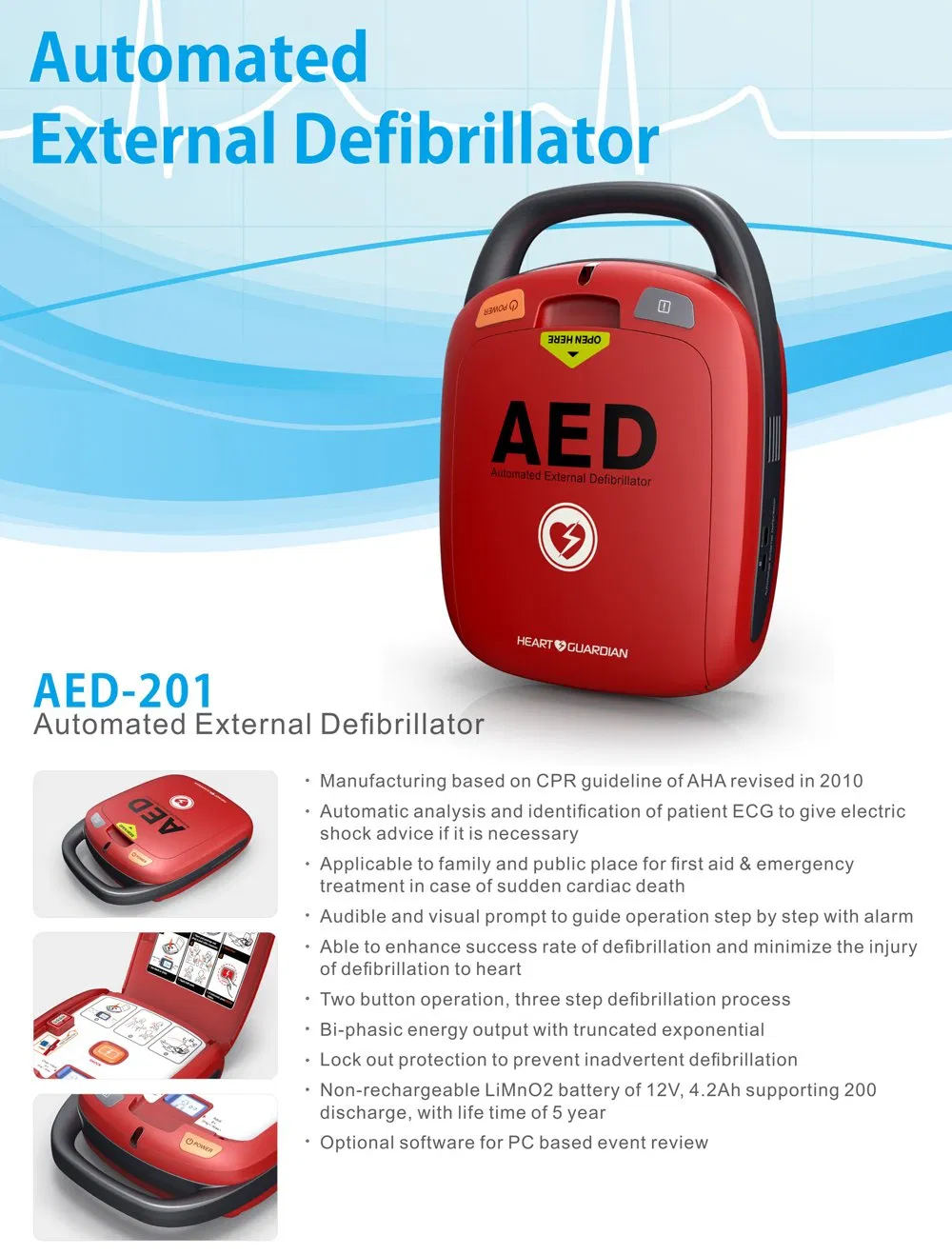 Automated Extenal Defibrillator Portable Aed