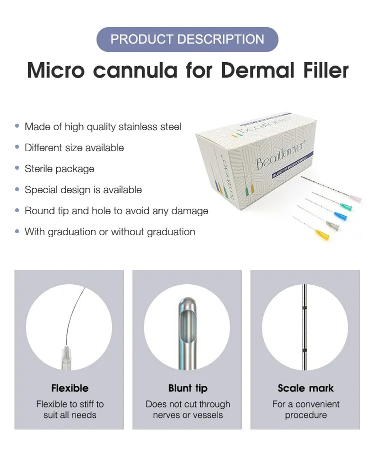 Automatic 30g 25mm 13mm Microcannula 18gauge 2inch Cannula Blunt Needle 27g 21g 22g 25g 23G with Cheapest Price