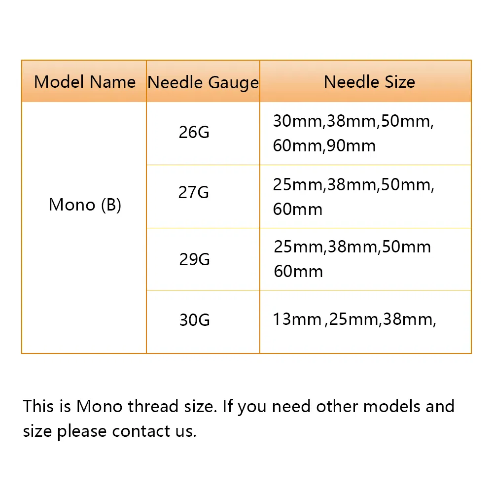 B Needle 30g 25mm Pdo Thread Mono for Face Filling