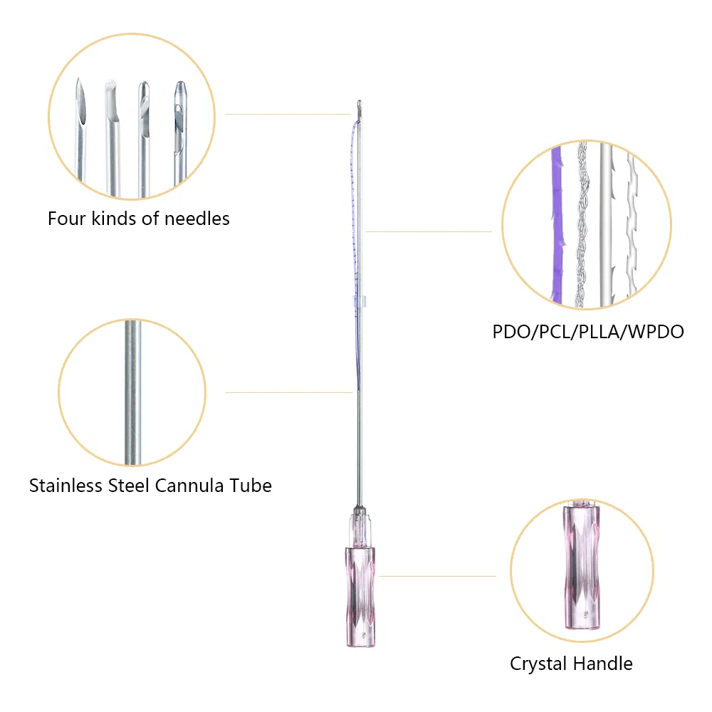 B Needle 30g 25mm Pdo Thread Mono for Face Filling