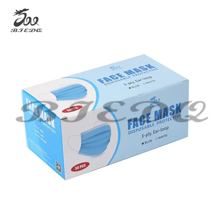 Bfe 98% Qualified 3-Ply Single Use Medical Face Mask with Ear Loop