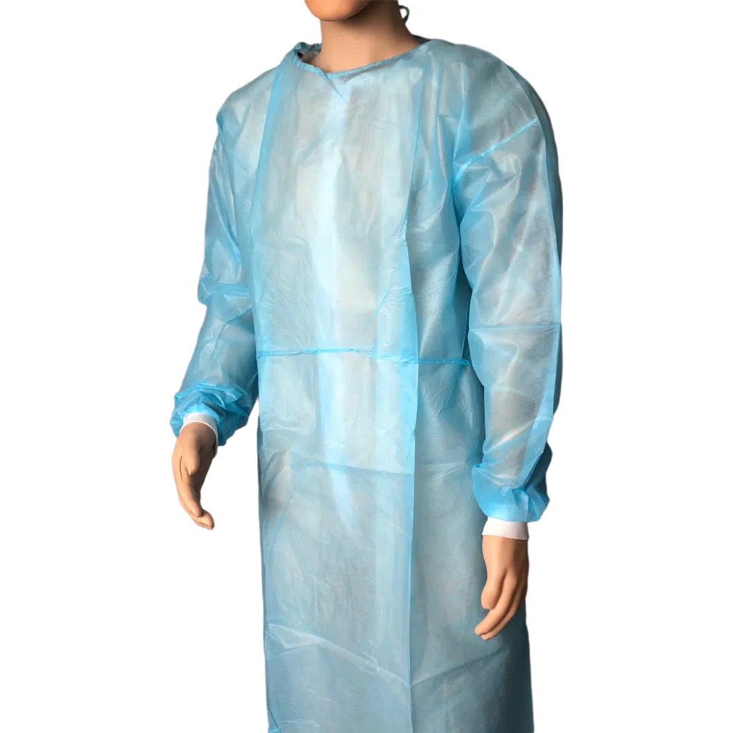 Blue Medical Isolation Gown (Polypropylene 40GSM)