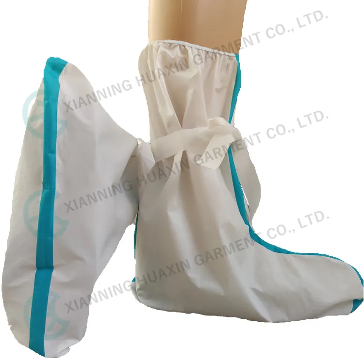 Cat III Type5/6 Waterproof Disposable Shoecover White Anti-Slip Sole Overboots