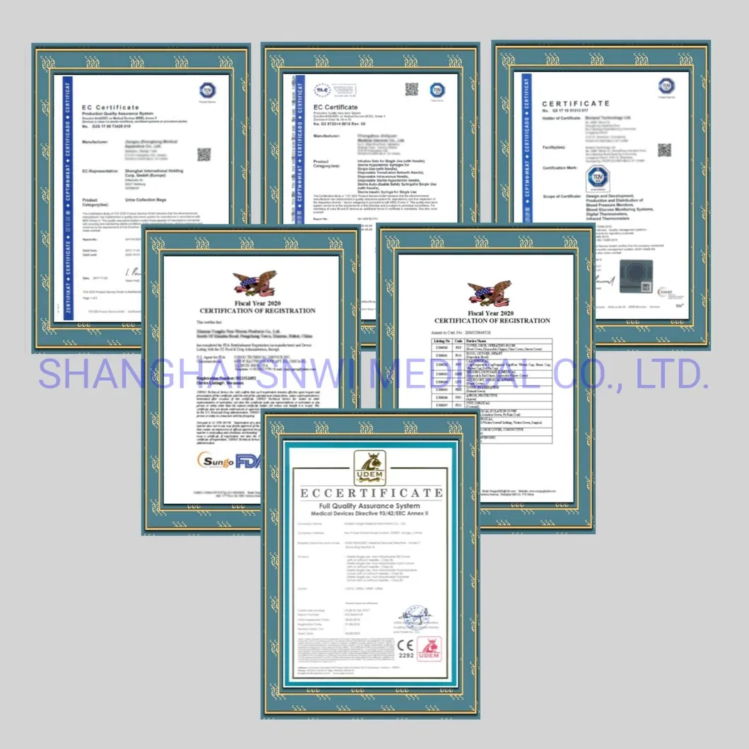 CE&ISO Certificate Medical Disposabl Bcg Syringes