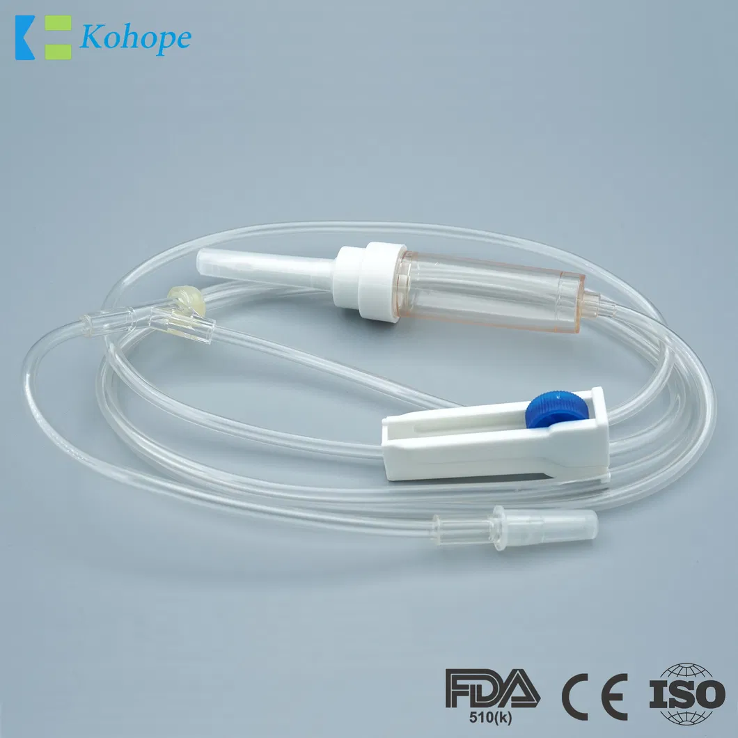 CE; ISO EOS Disposable Medical Burette Infusion Set Manufacturer with Needle and Flow Control Regulator