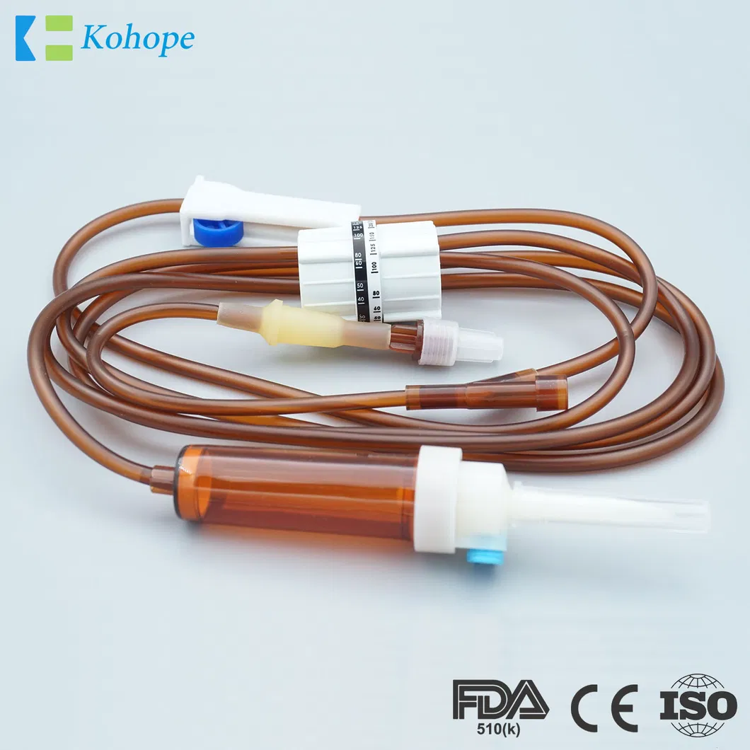 CE; ISO EOS Disposable Medical Burette Infusion Set Manufacturer with Needle and Flow Control Regulator