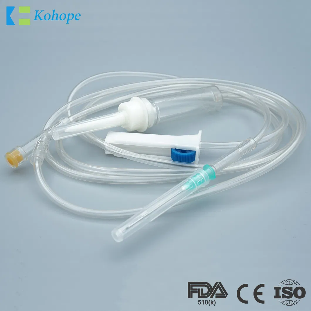 CE; ISO EOS Disposable Medical Burette Infusion Set Manufacturer with Needle and Flow Control Regulator