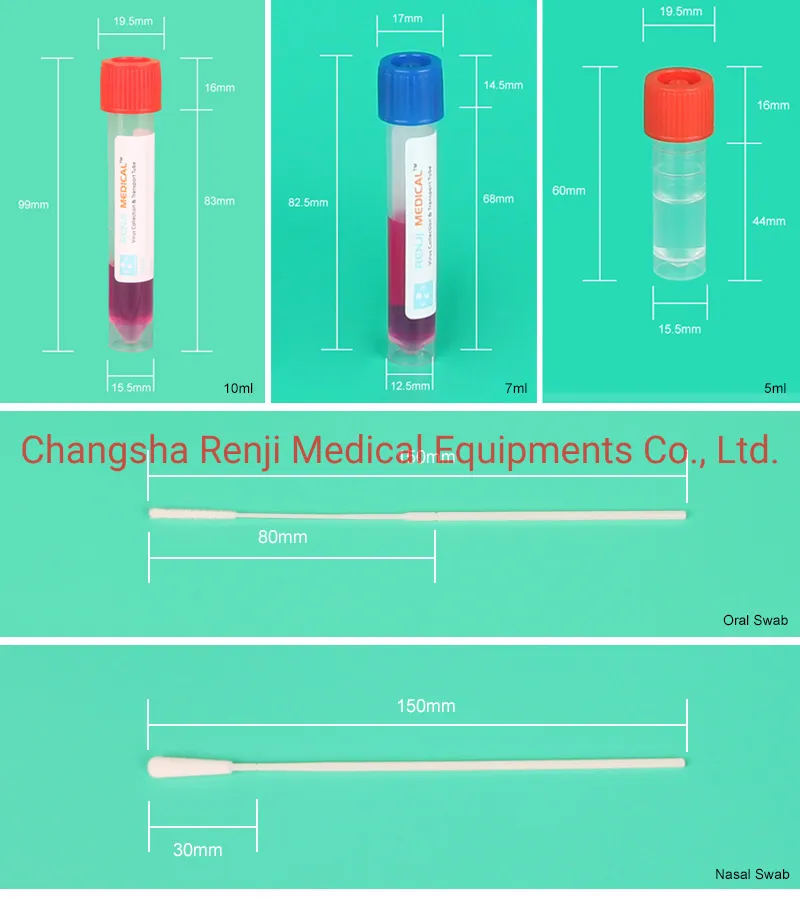 CE Marked 10ml Vtm Extraction Tube with 3ml Medium to Preserve Rna for PCR Extraction and Testing