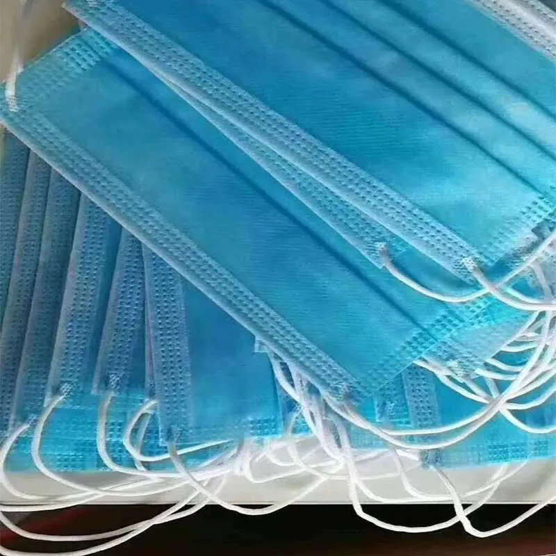 Ce Passed Disposable Face Blue Mask Medical Surgical Masks Civil Three-Layer Mask Non-Woven