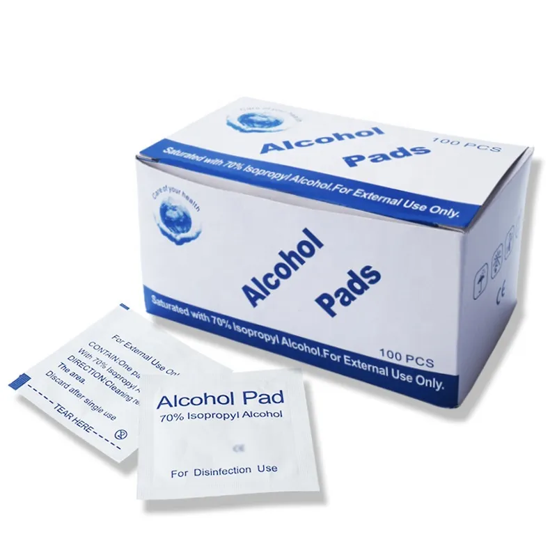Cheapest Price with Best Quality Alcohol Pads 100/200 PCS Per Box, 2 Ply- -with 70% Isopropyl--Sterilized