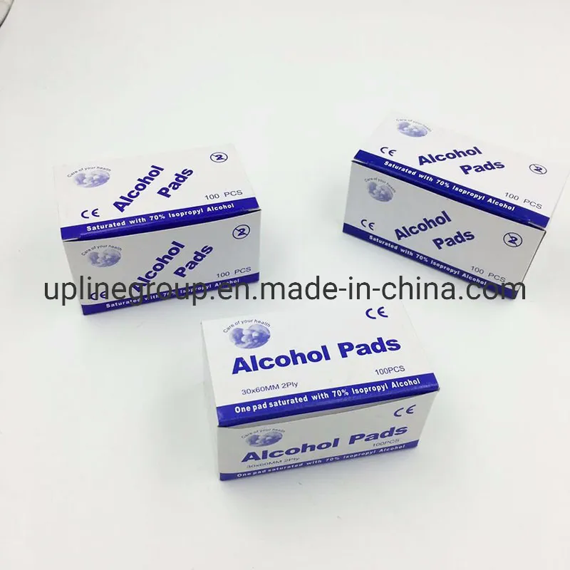 Cheapest Price with Best Quality Alcohol Pads 100/200 PCS Per Box, 2 Ply- -with 70% Isopropyl--Sterilized