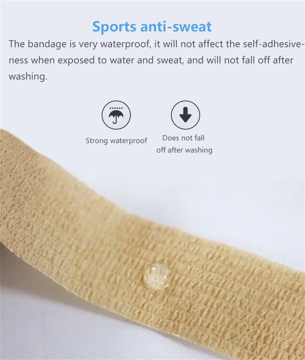 Cohesive Bandage Self Adhesive Bandage Elastic Breathable Vet Wrap Pet Bandage Tape for Stretch Athletic Sports Wrist Ankle