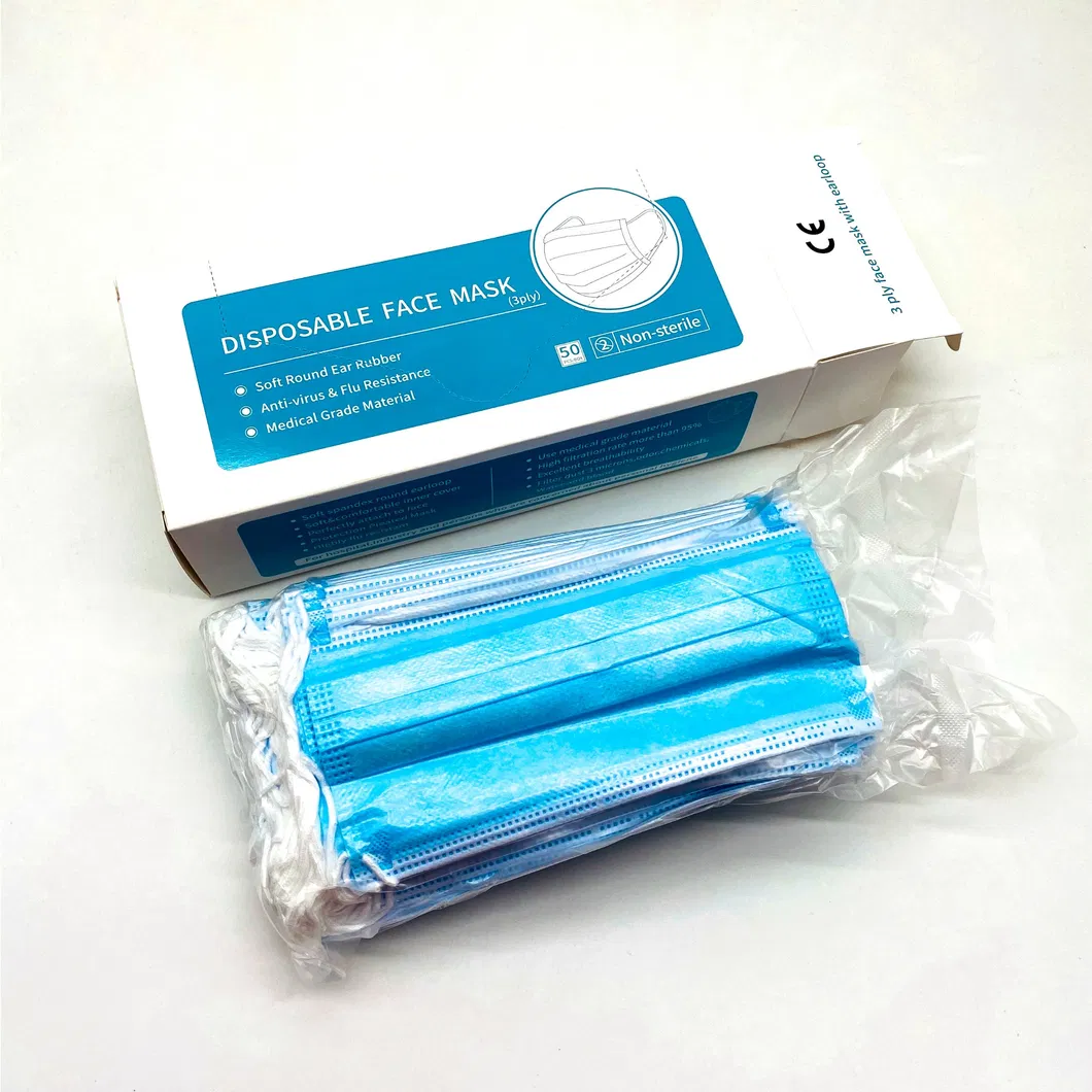 Comfortable 3 Ply Disposable Civilian/Medical Mask