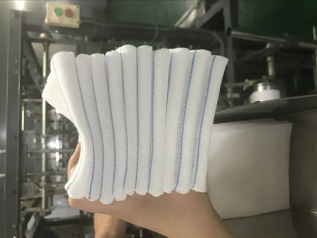 Cotton Absorbent Dressing Gauze Material Sponge Pad Swab Factory Manufacturing