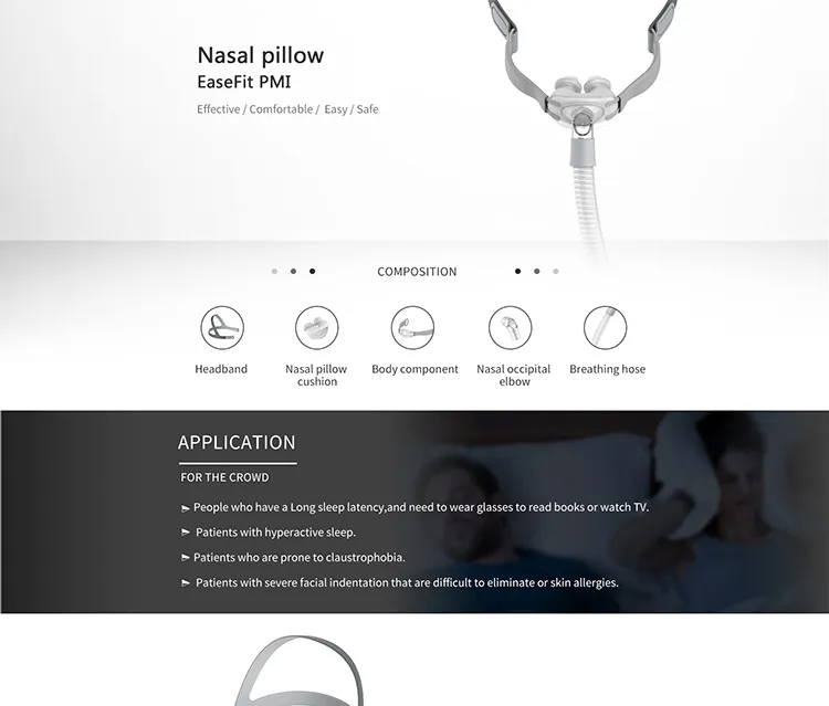 CPAP Nasal Pillow Mask Suitable for Patients with Low Pressure Snore High Quality Nasal Pillow