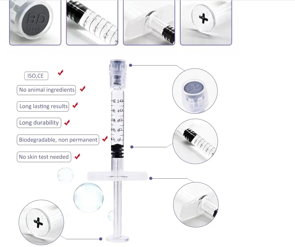 Dermal Filler Hyaluronic Acid Filler Korea Dermal Filer for Facial Injection