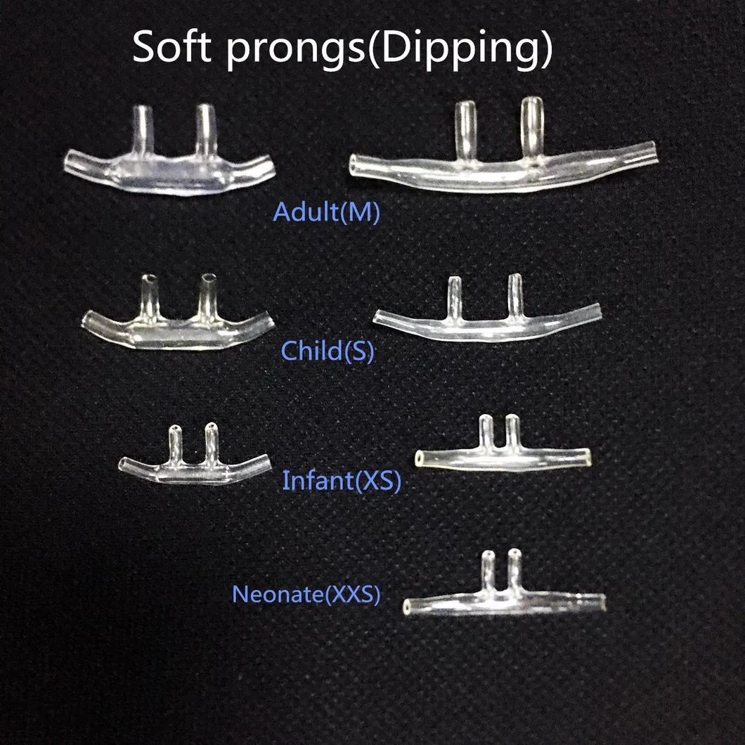 Dipping Nasal Prongs for Adult Nasal Cannula
