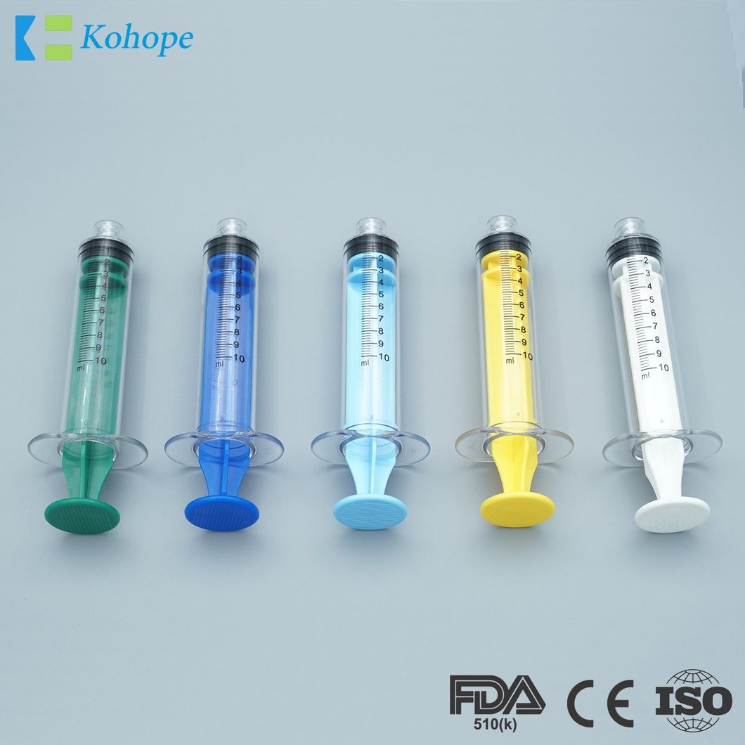 Disposable 3cc 6cc 10cc Polycarbonate PC Colored Syringe White Red Yellow Green Blue