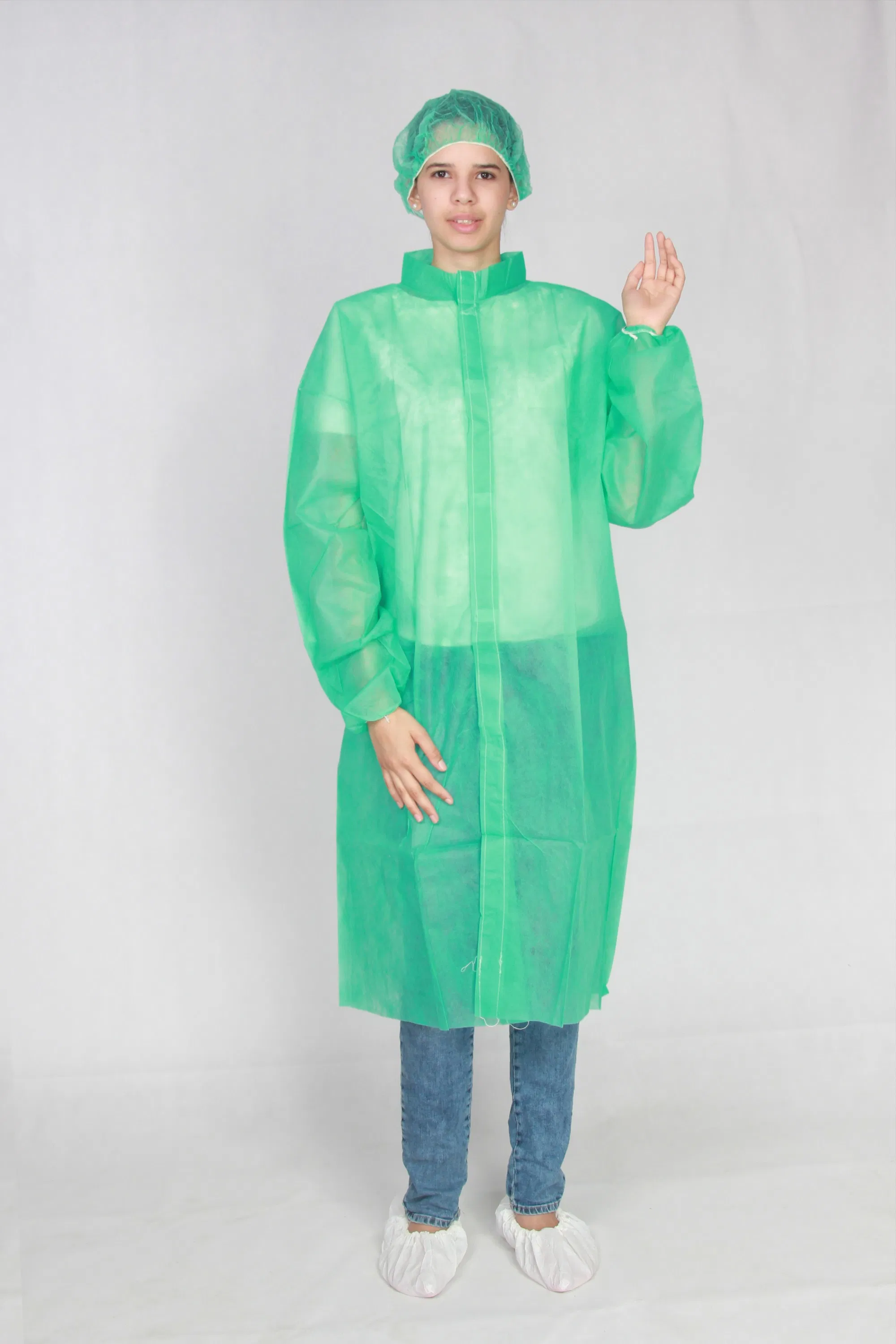 Disposable AAMI Level 1234 Hospital Coverall Surgical Isolation Gown with Elastic Cuff