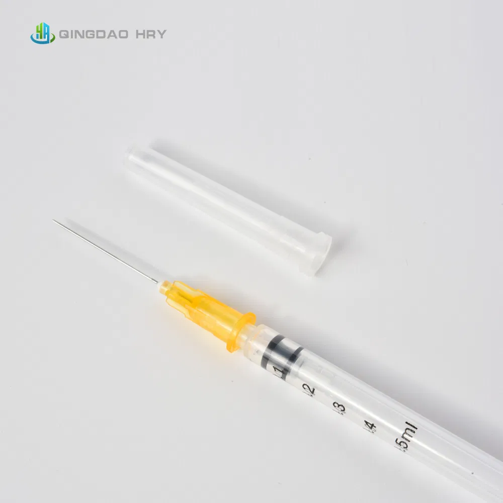 Disposable Auto Disable or Ad Syringe with Mounted Needle