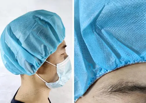 Disposable Caps Non-Woven Bouffant Dust Cap Hair Net, Elastic Free Size Bouffant Hats Disposable for Cosmetics, Beauty, Kitchen