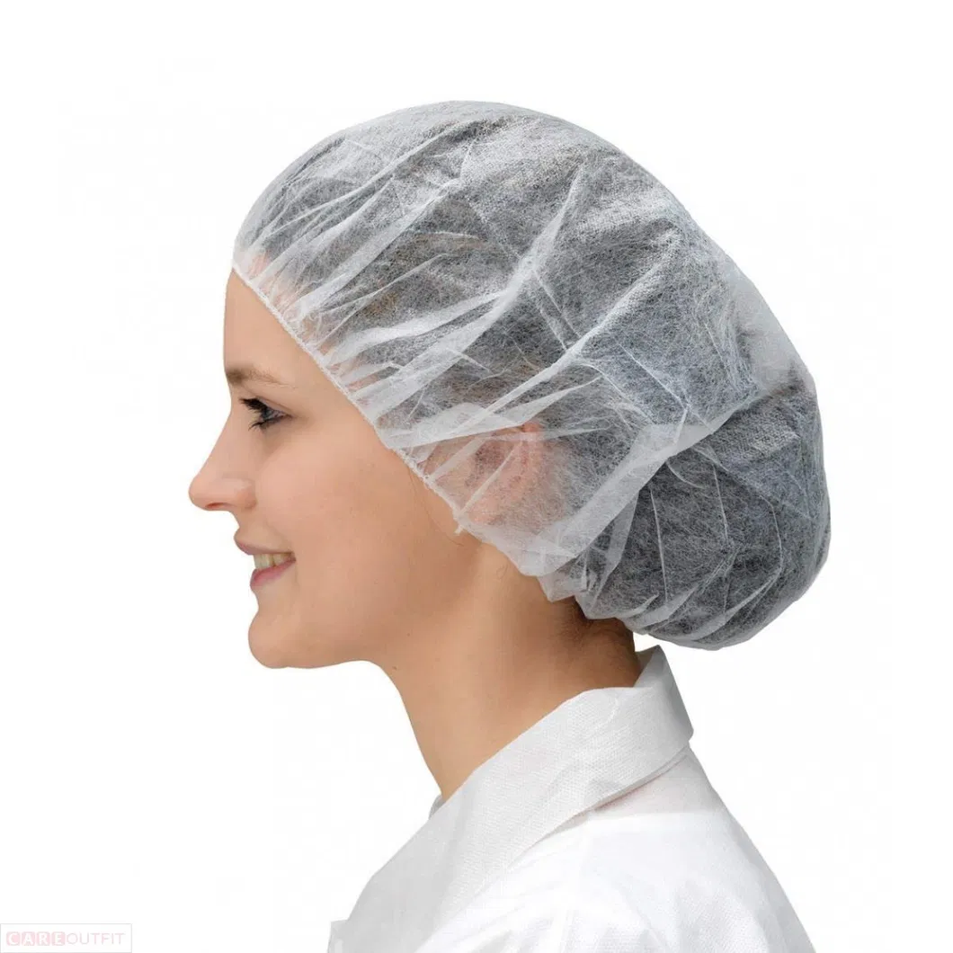 Disposable Cleanroom Clip Cap Non Woven Bouffant Mob Cap