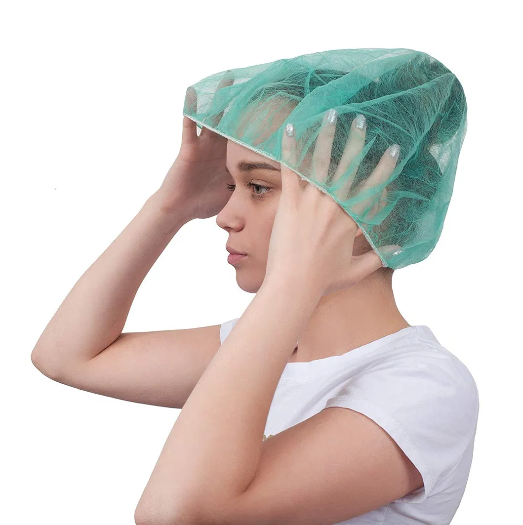 Disposable Cleanroom Clip Cap Non Woven Bouffant Mob Cap