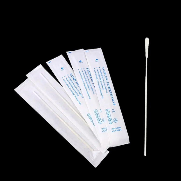 Disposable Collection Flocked Throat Swab Manufacture in China