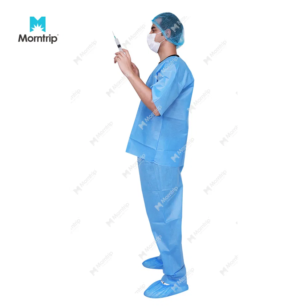 Disposable Hospital Doctor Nurse Sample Design Medical Scrub Suit for Men Women