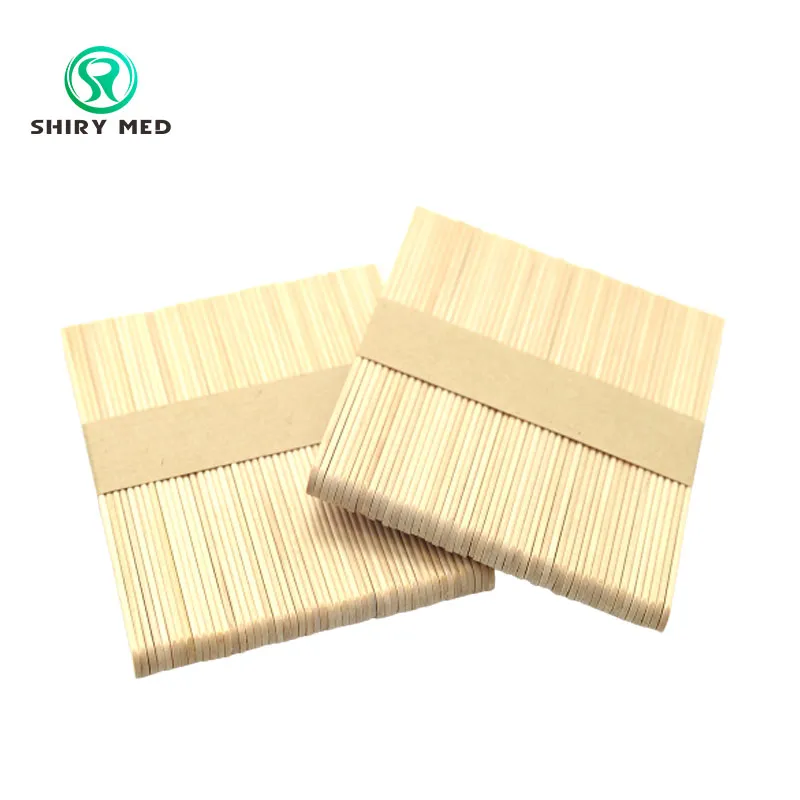 Disposable Medical Individual Pack Tongue Depressors Wooden Dental Blades Wood Spatula for Dental Use