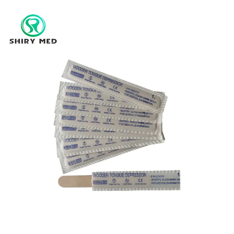 Disposable Medical Individual Pack Tongue Depressors Wooden Dental Blades Wood Spatula for Dental Use