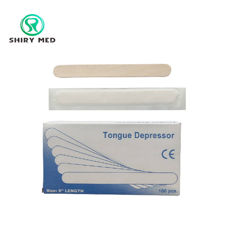 Disposable Medical Individual Pack Tongue Depressors Wooden Dental Blades Wood Spatula for Dental Use
